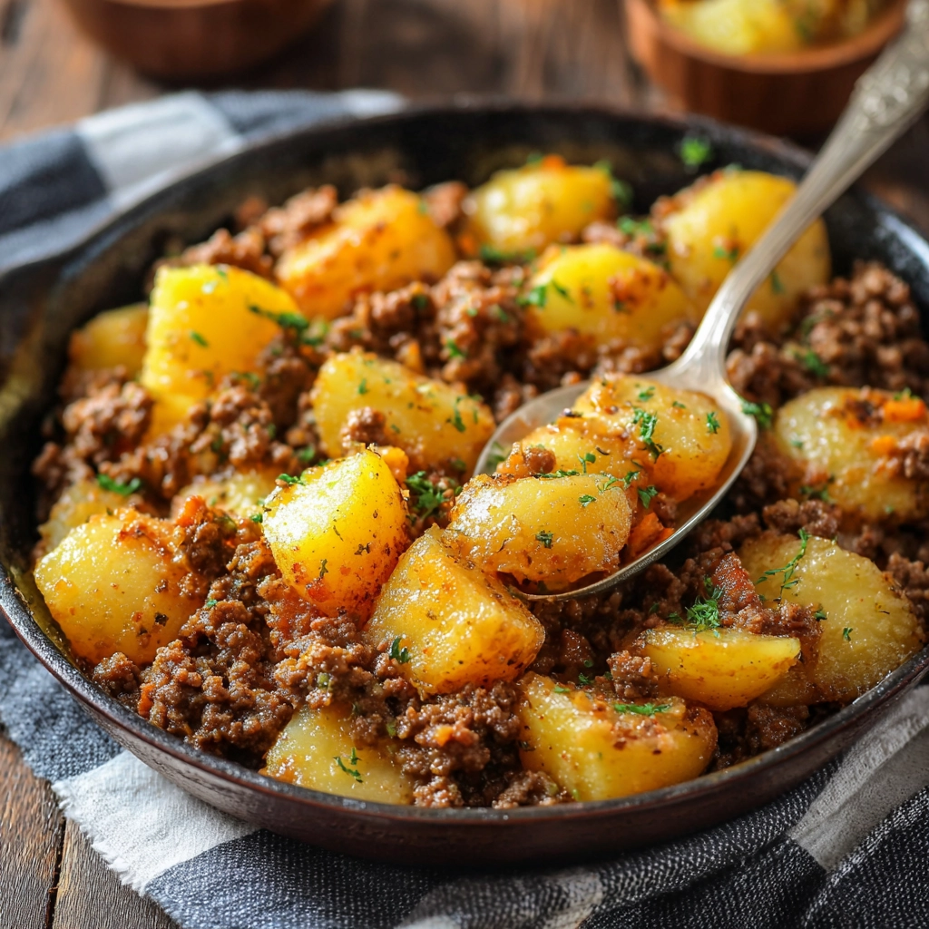 mexican ground beef and potato skillet