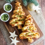 pesto puff pastry Christmas trees appetizer