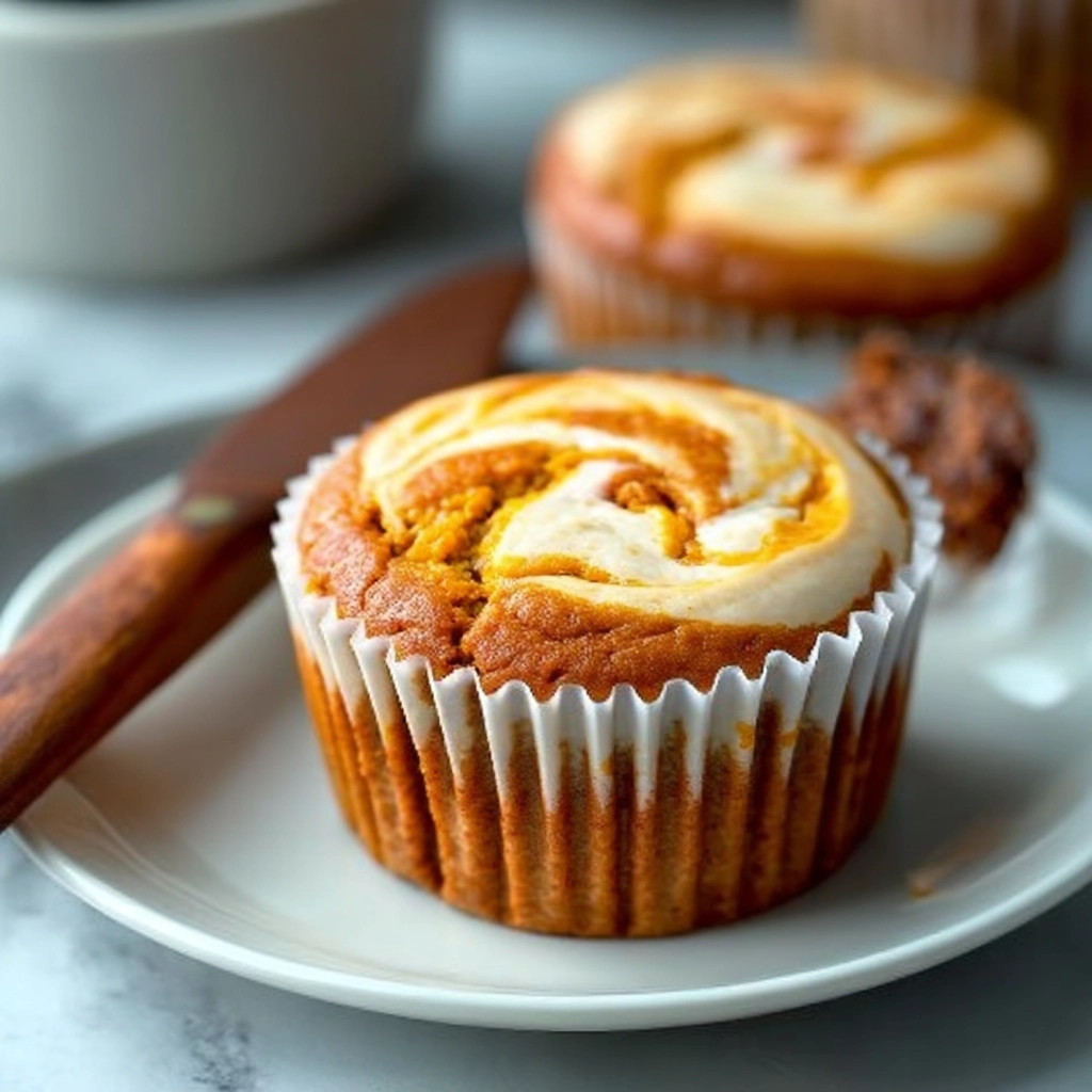 pumpkin cream cheese swirl muffins