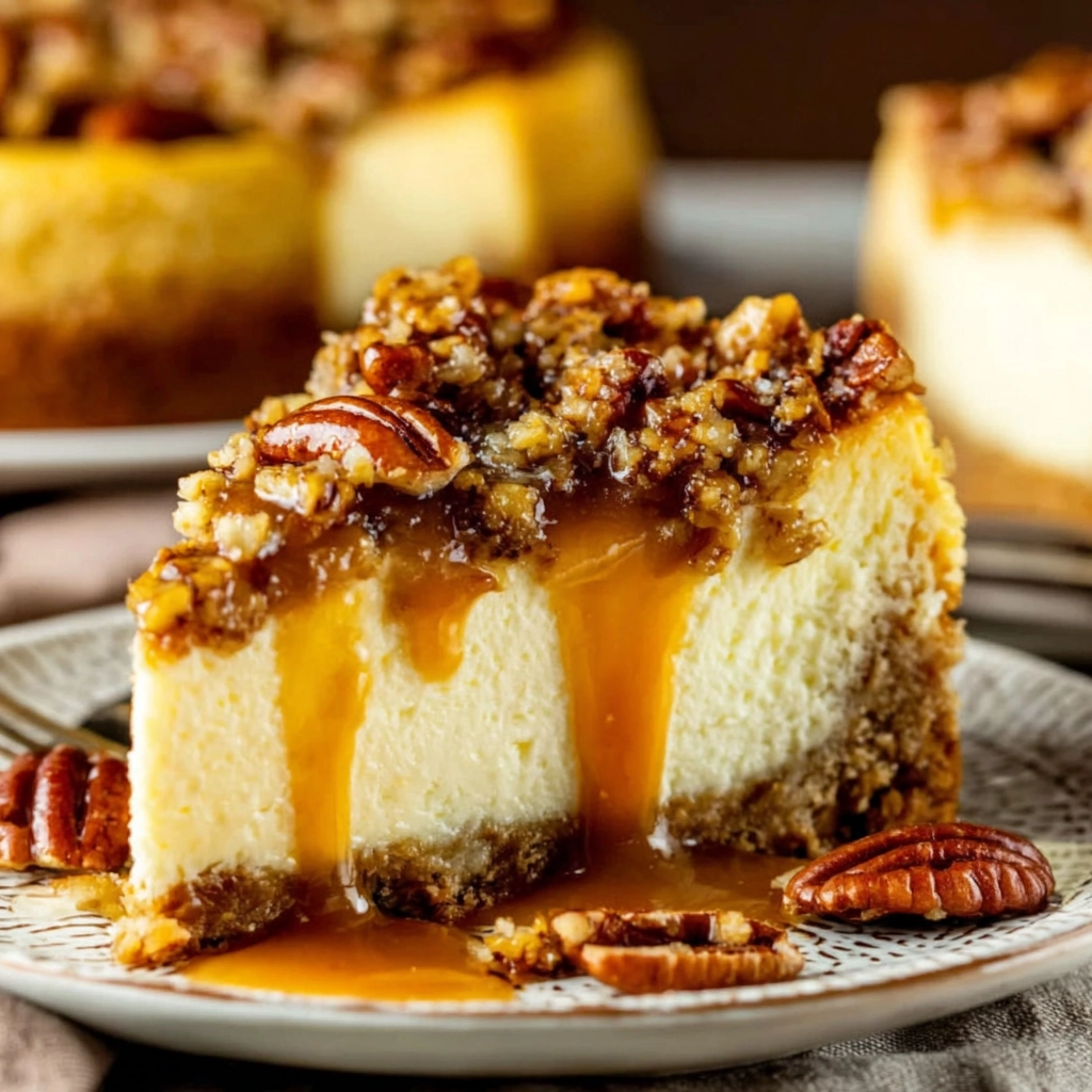 Pecan Pie Cheesecake Bars: The Ultimate Thanksgiving Dessert You’ll Crave 5 serving pecan pie cheesecake bars