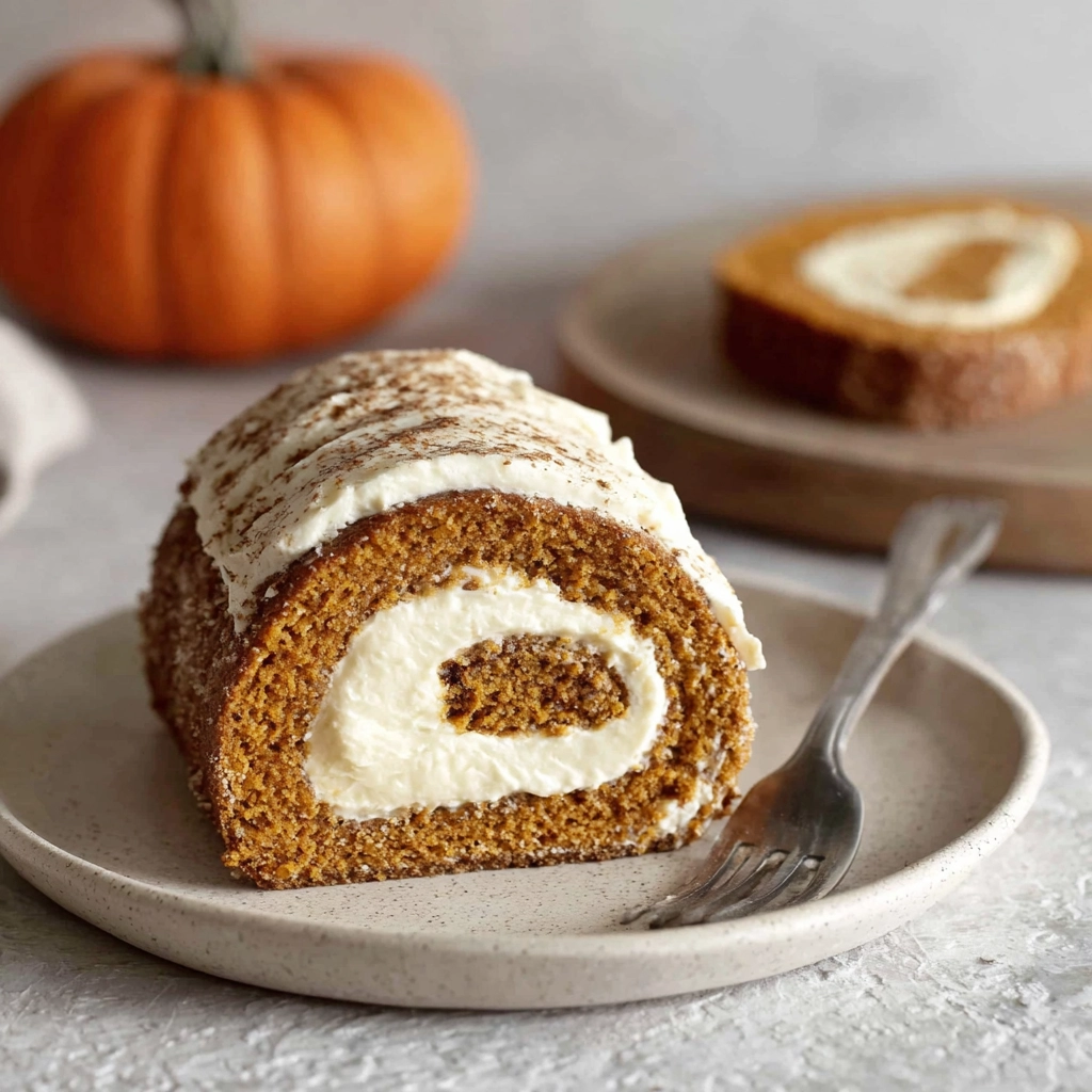 Pumpkin Spice Roll Cake: The Ultimate Fall Dessert That’s Easier Than It Looks 5 Slices of pumpkin spice roll cake served on white plate