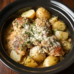 slow cooker garlic parmesan chicken potatoes