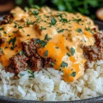 steak and queso rice