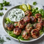 Greek Turkey Meatballs with Tzatziki
