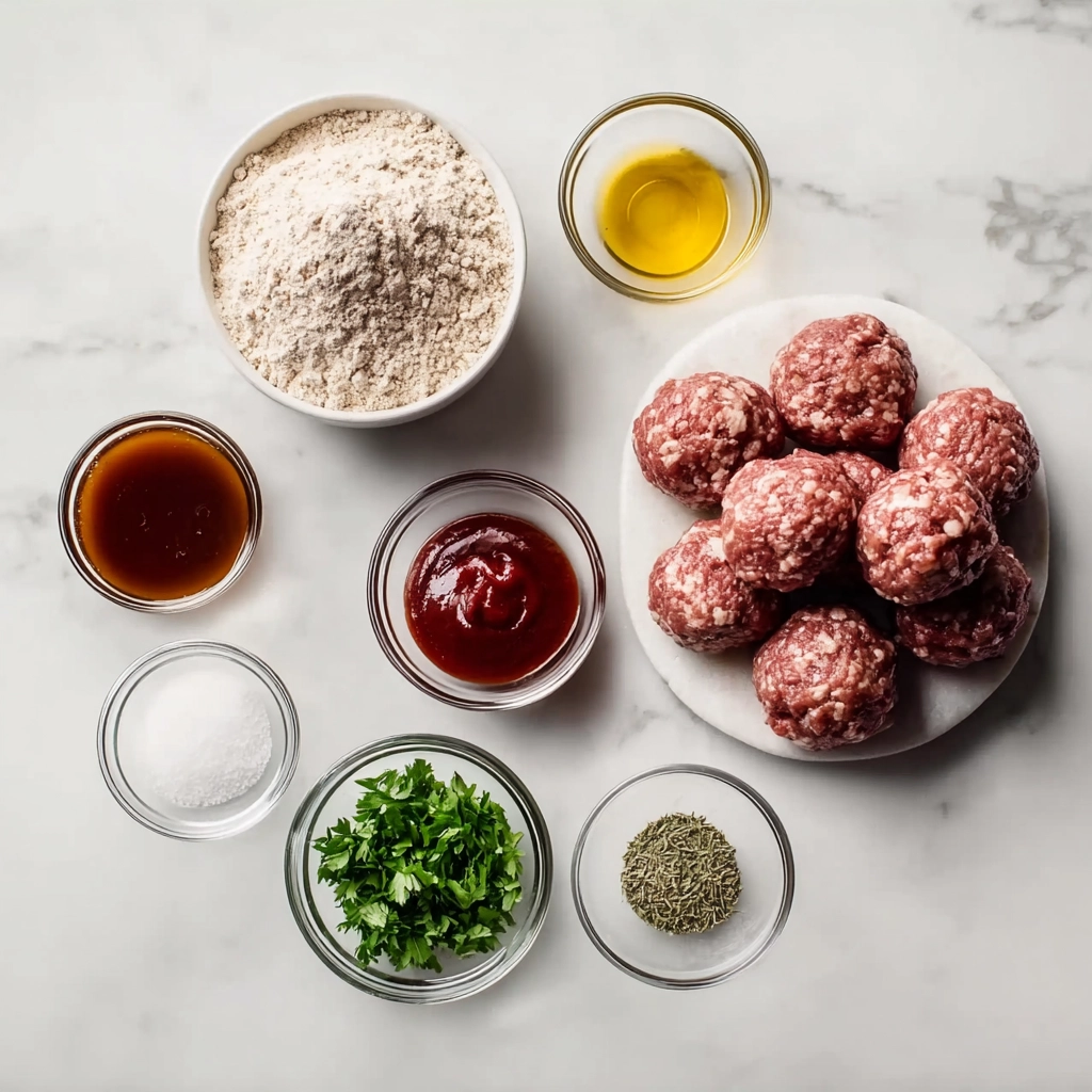 Slow Cooker Salisbury Steak Meatballs Ingredients