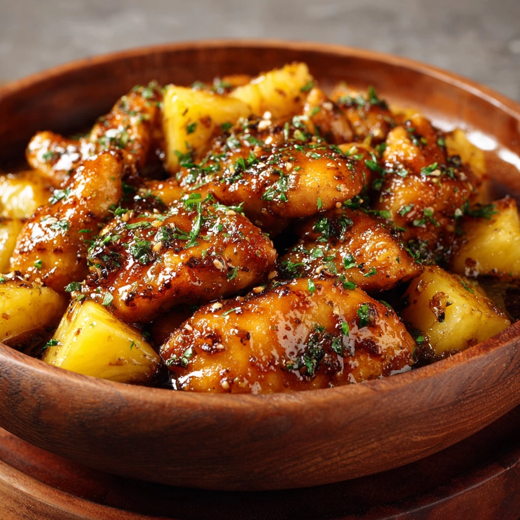 brown sugar pineapple chicken Serving