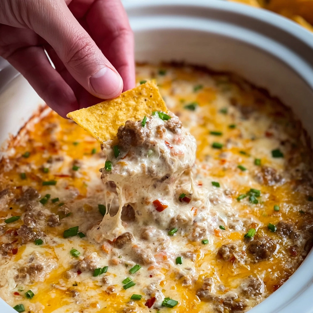 cheesy sausage rotel dip Serving