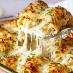 chicken alfredo lasagna roll ups