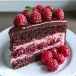 dark chocolate raspberry mousse cake