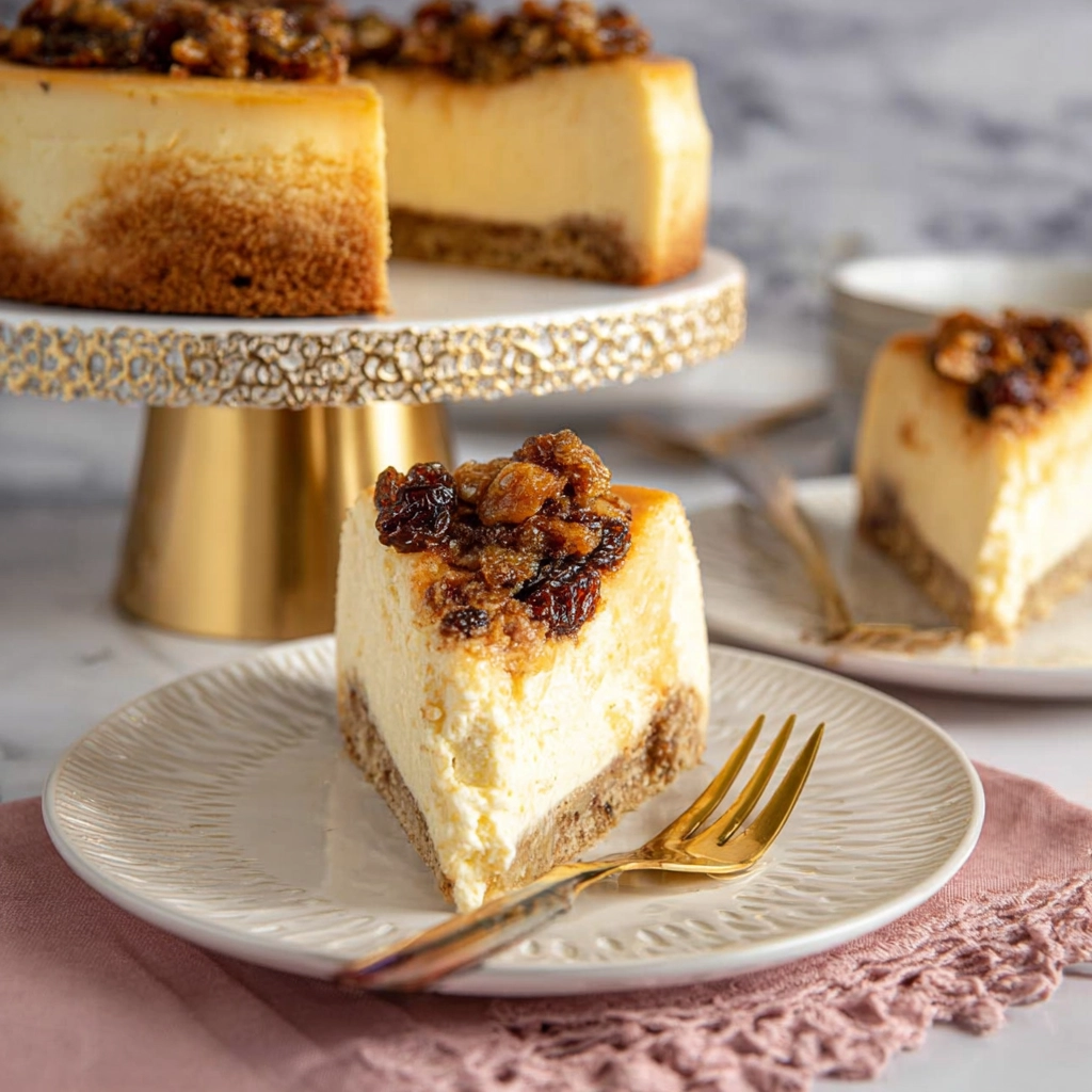 honey baklava cheesecake Serving