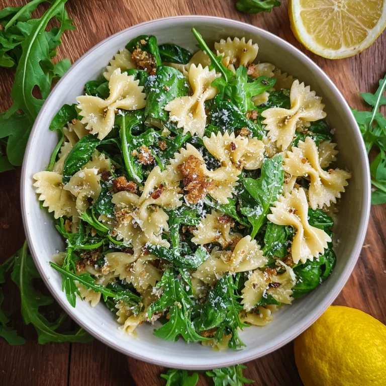 lemon arugula pasta salad