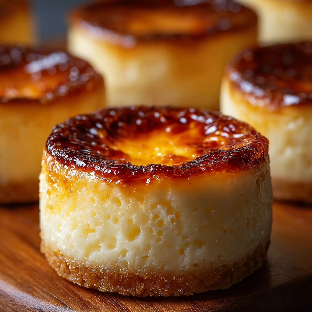 mini creme brulee cheesecakes Serving