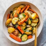 roasted potatoes carrots and zucchini