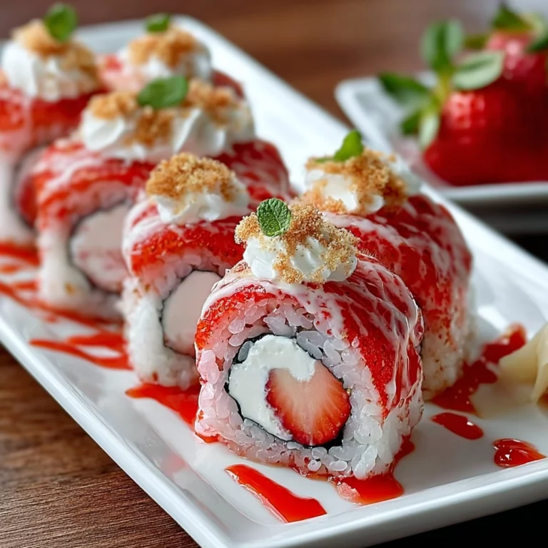 strawberry shortcake sushi rolls