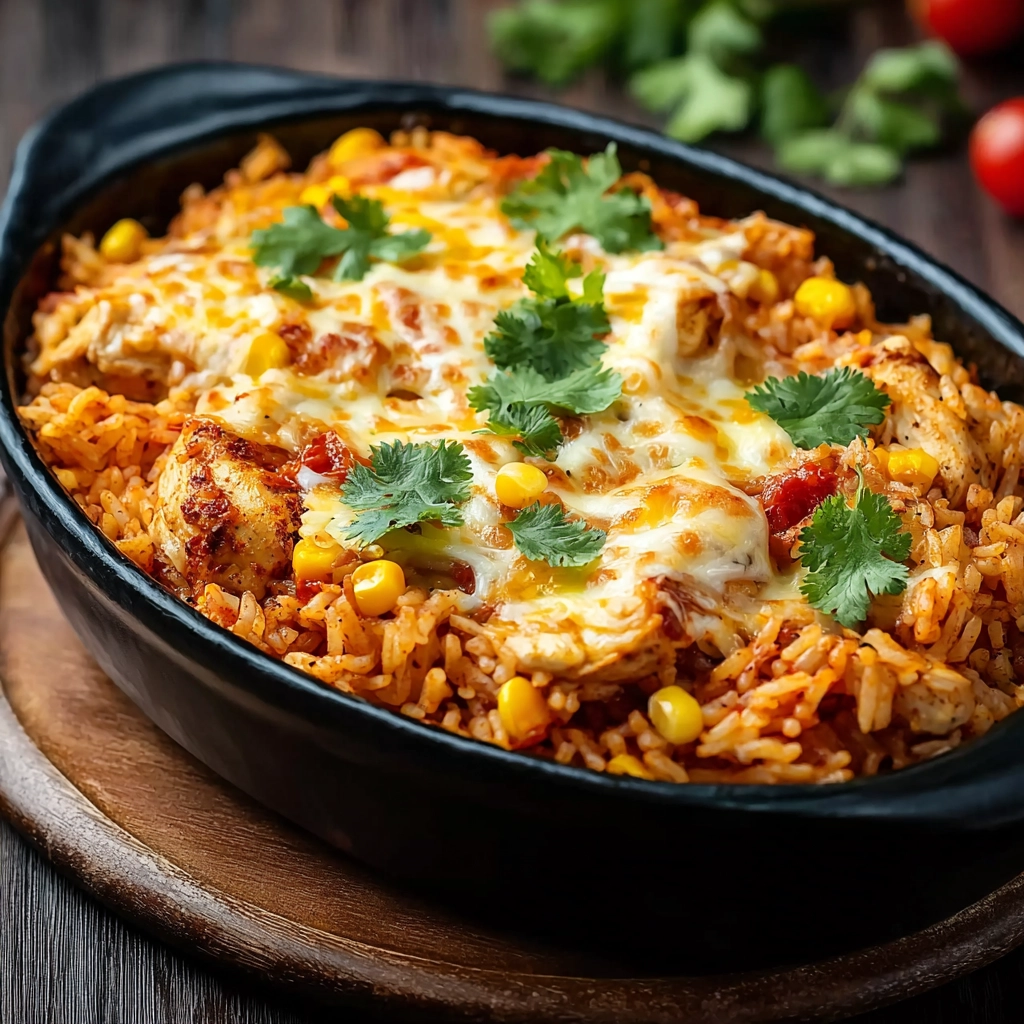Chicken Enchilada Rice Casserole