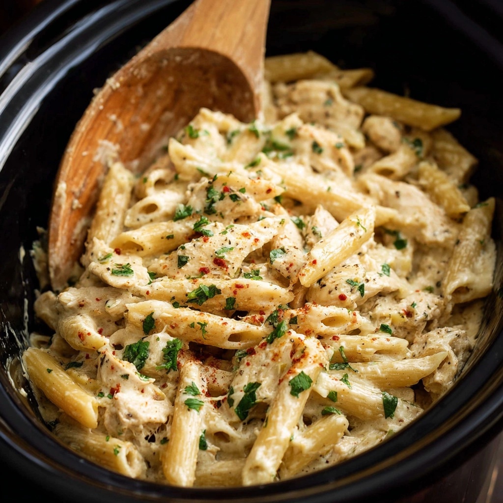 Crock Pot Creamy Cajun Chicken Pasta