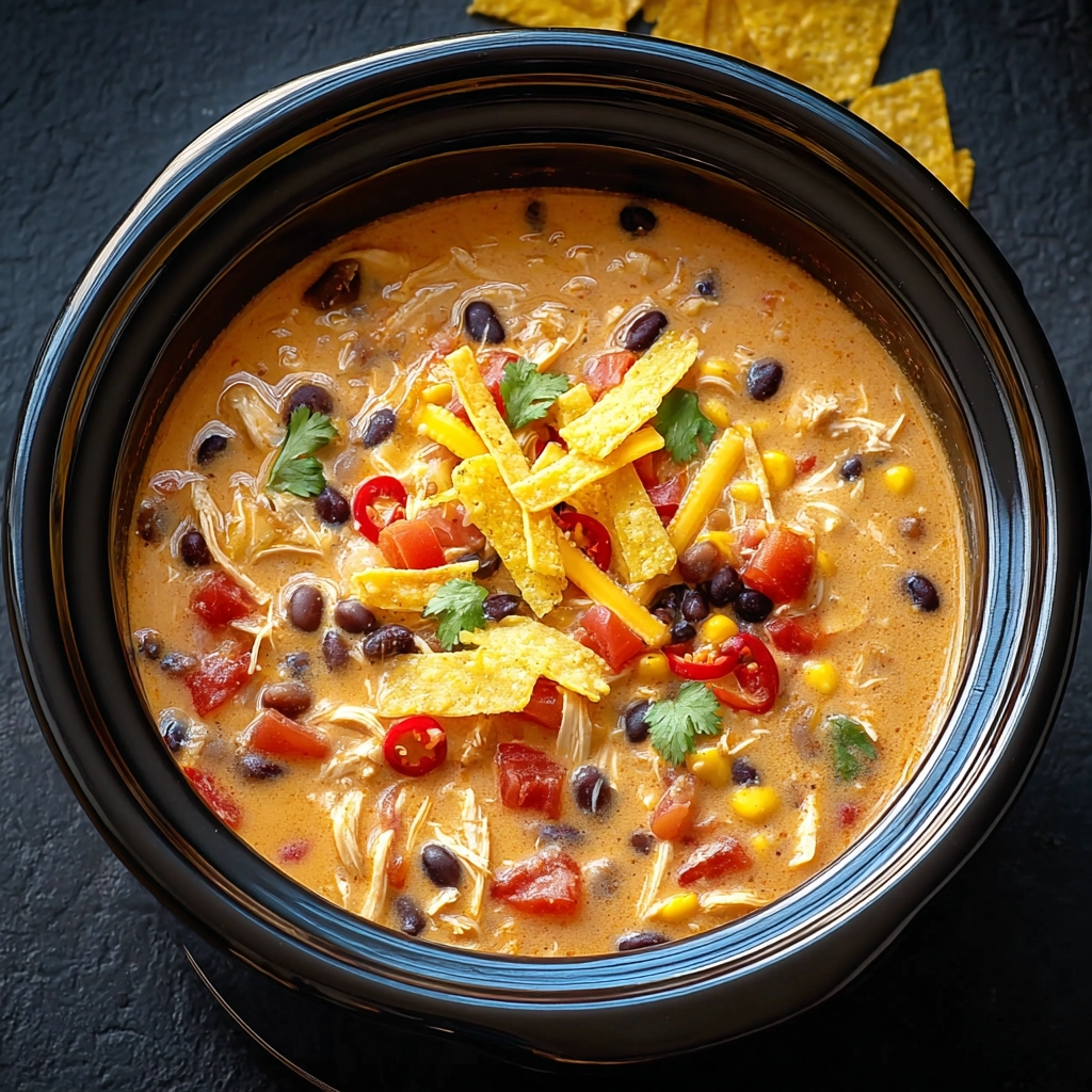 Crockpot Chicken Tortilla Soup That Tastes Bold and Comforting 5 Crockpot Chicken Tortilla Soup