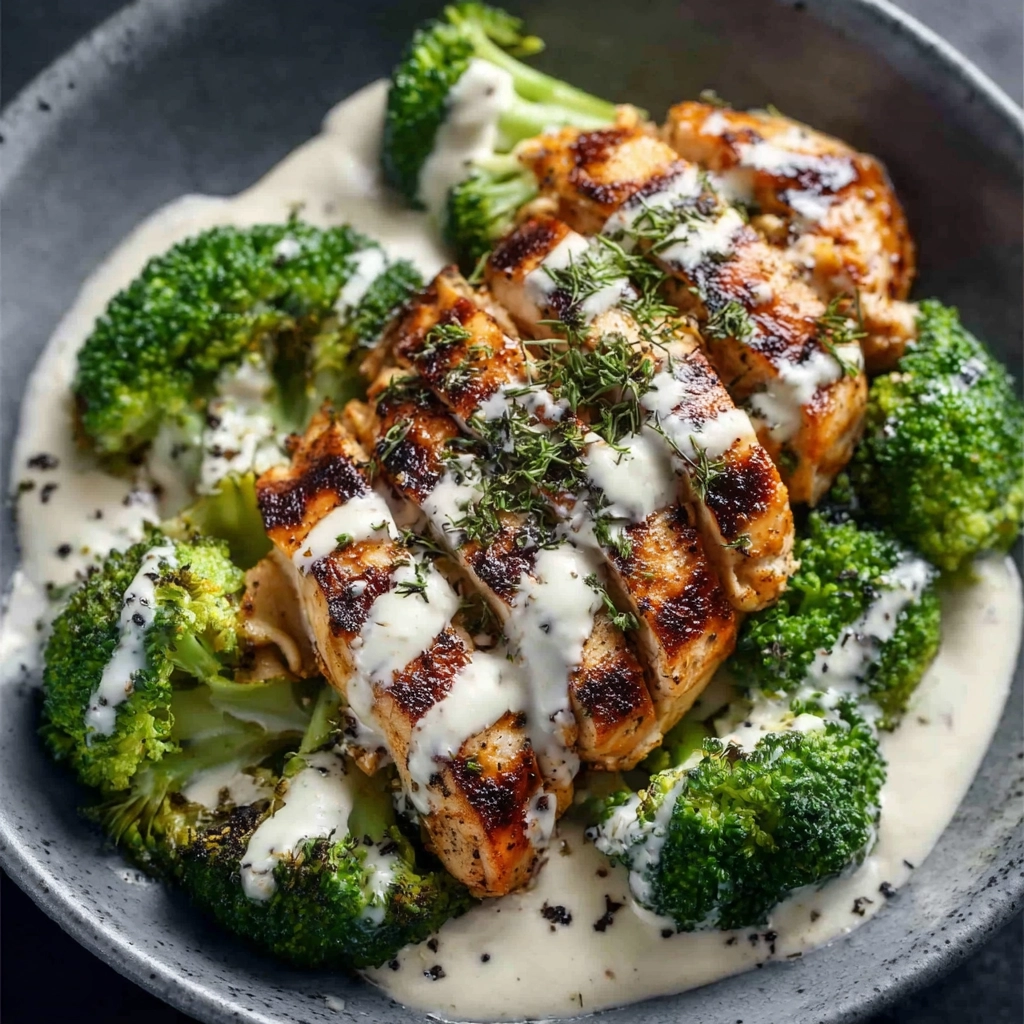 Garlic Chicken Broccoli Bowls