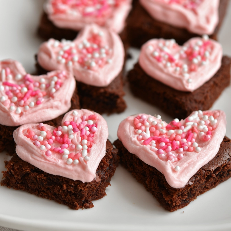 Strawberry Heart Brownies That Look Bakery-Made and Taste Incredible 5 Strawberry Heart Brownies