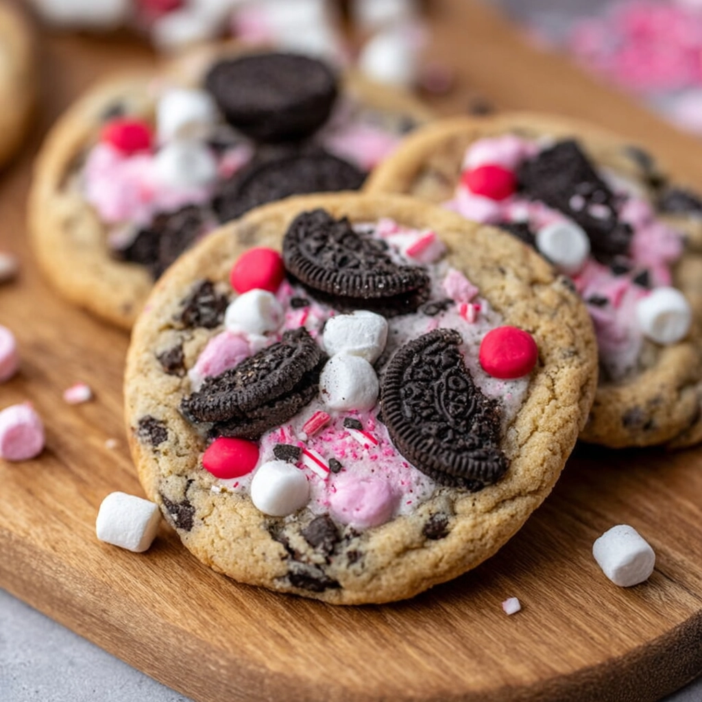 Valentine’s Day Oreo M&M Cookies