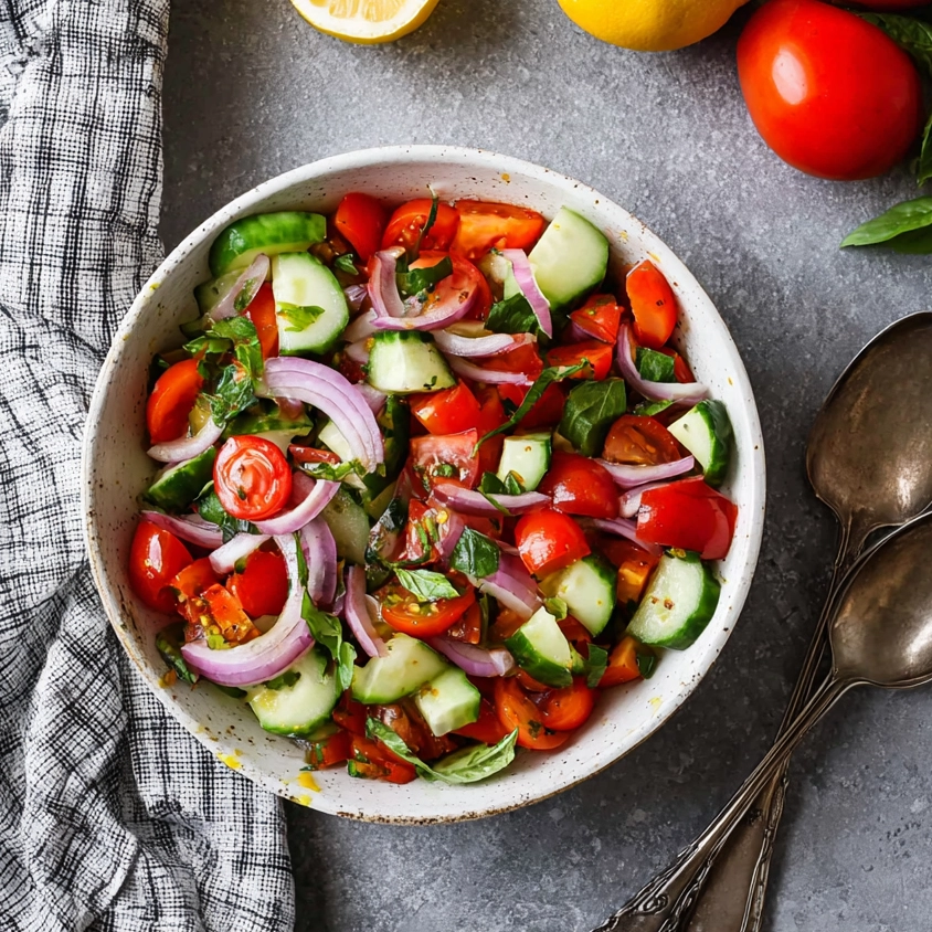 Cucumber Tomato Salad That Tastes Fresh, Bright, and Reliable 4 Cucumber Tomato Salad