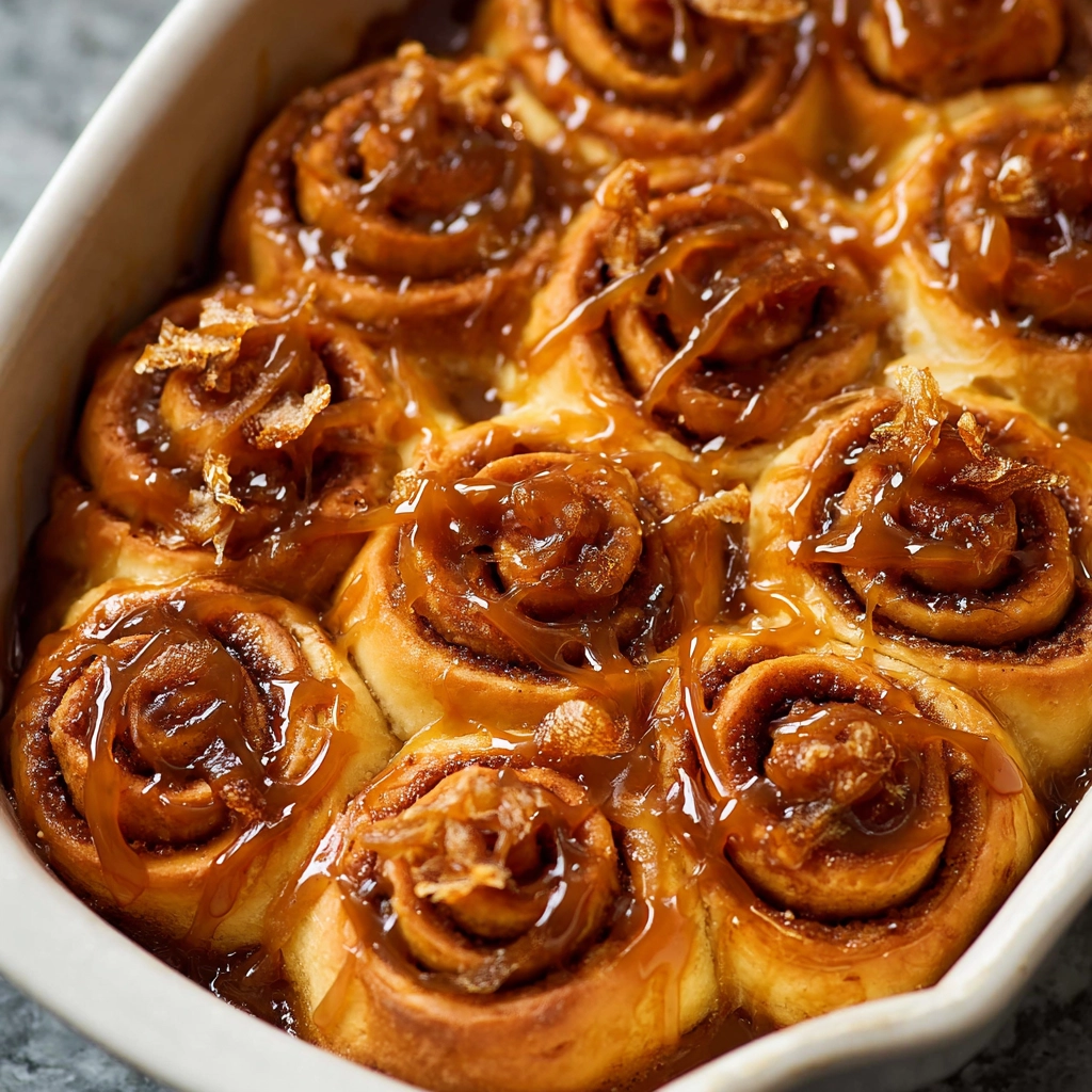 Puff Pastry Cinnamon Rolls with Caramel Drizzle 3 Puff Pastry Cinnamon Rolls