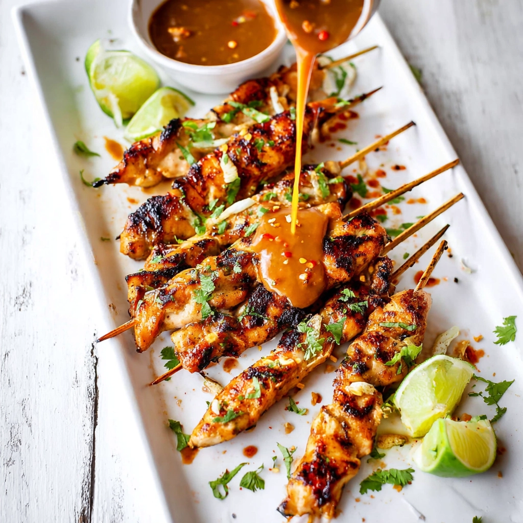Thai Chicken Satay with Creamy Peanut Sauce 4 Thai Chicken Satay