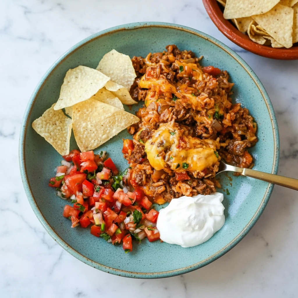 Cheesy Taco Rice – Easy One Skillet Meal for Busy Nights 4 Cheesy Taco Rice