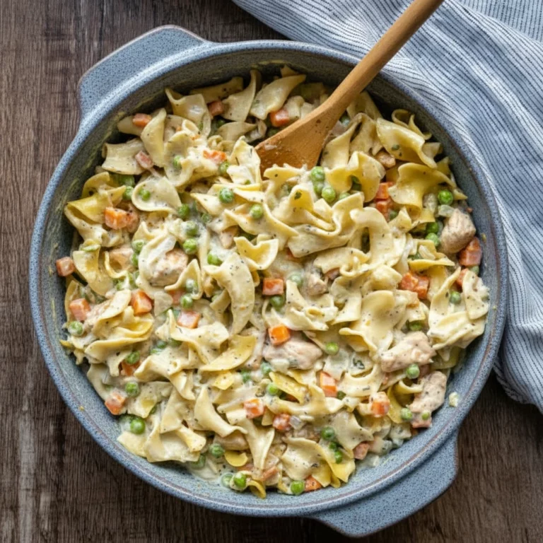 Chicken Pot Pie Noodle Skillet