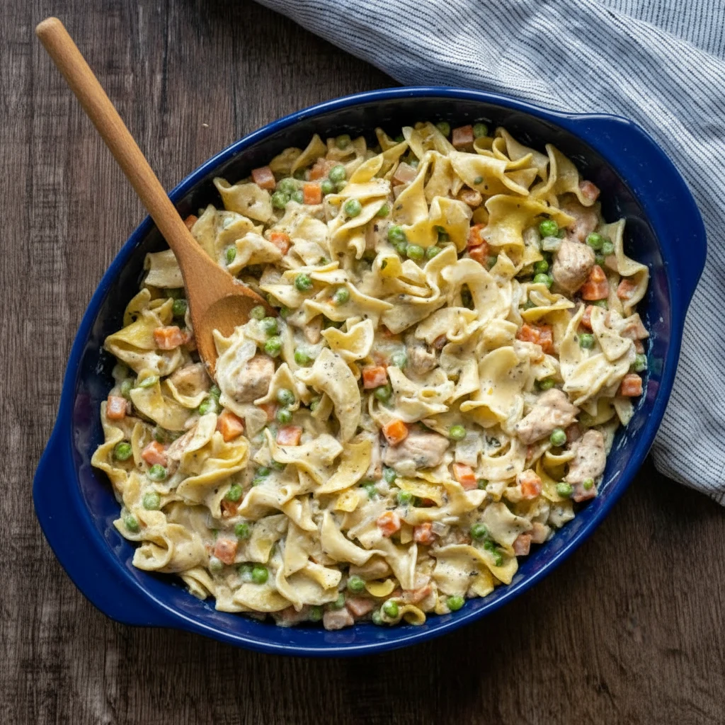 Chicken Pot Pie Noodle Skillet