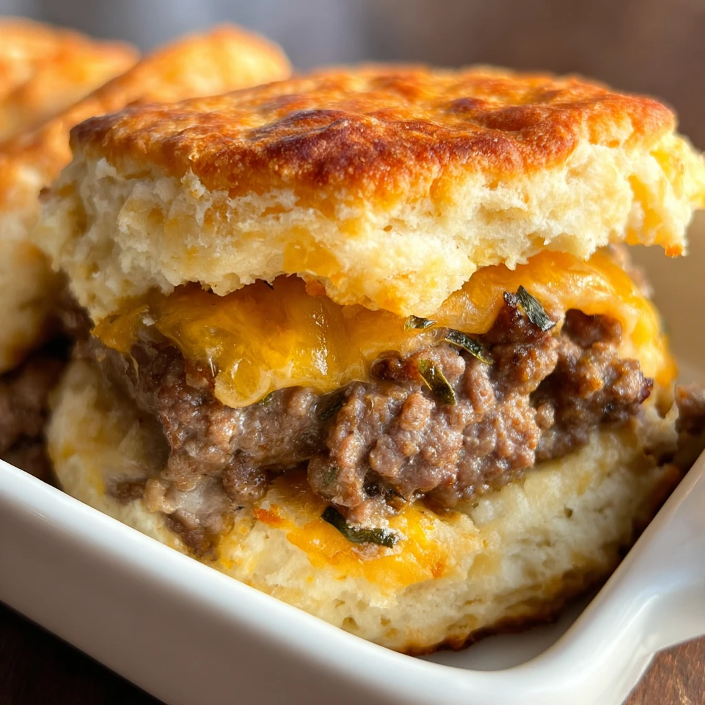Chopped Cheeseburger Biscuits