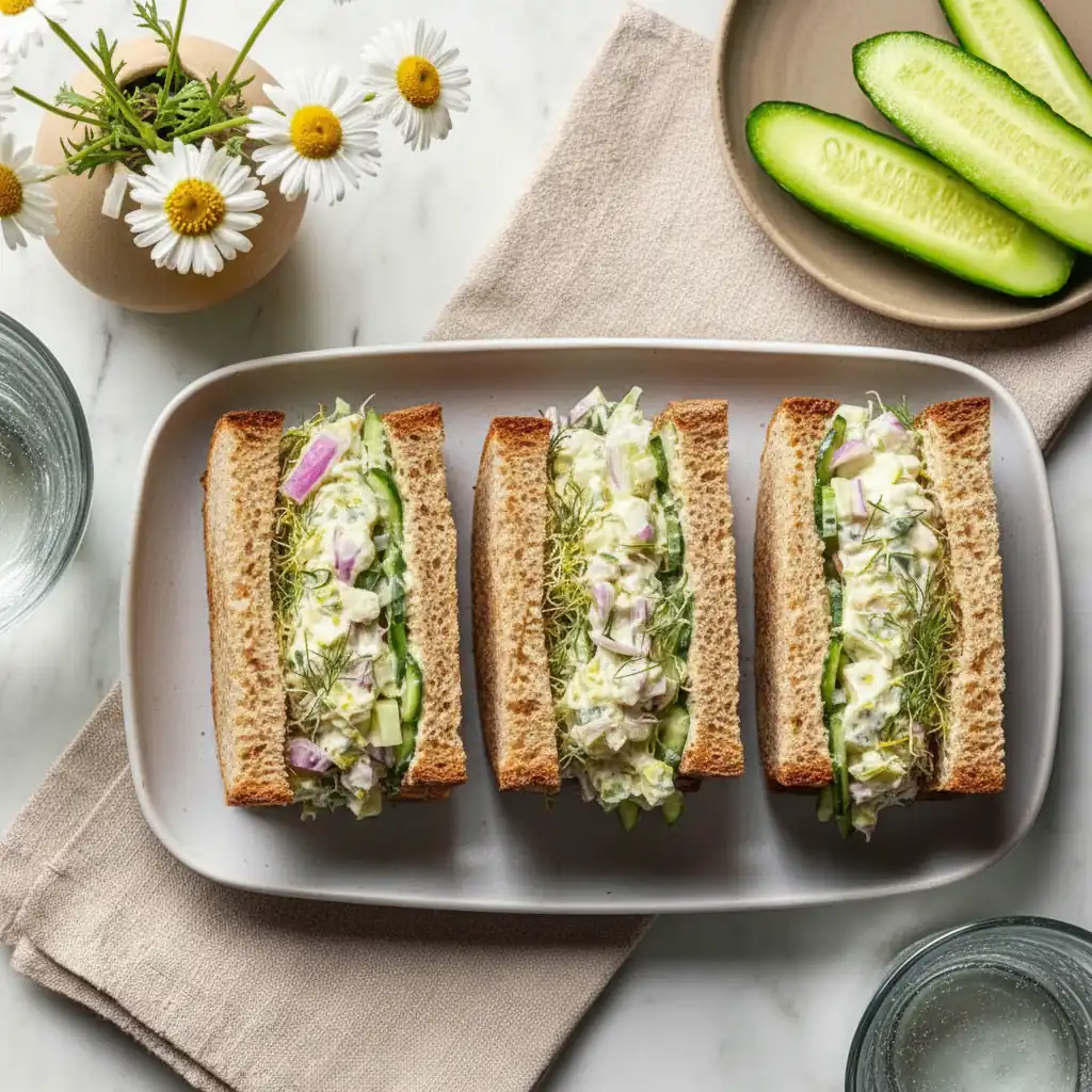 Cucumber Salad Sandwiches – Easy, Fresh & Ready in 15 Minutes 4 Cucumber Salad Sandwiches