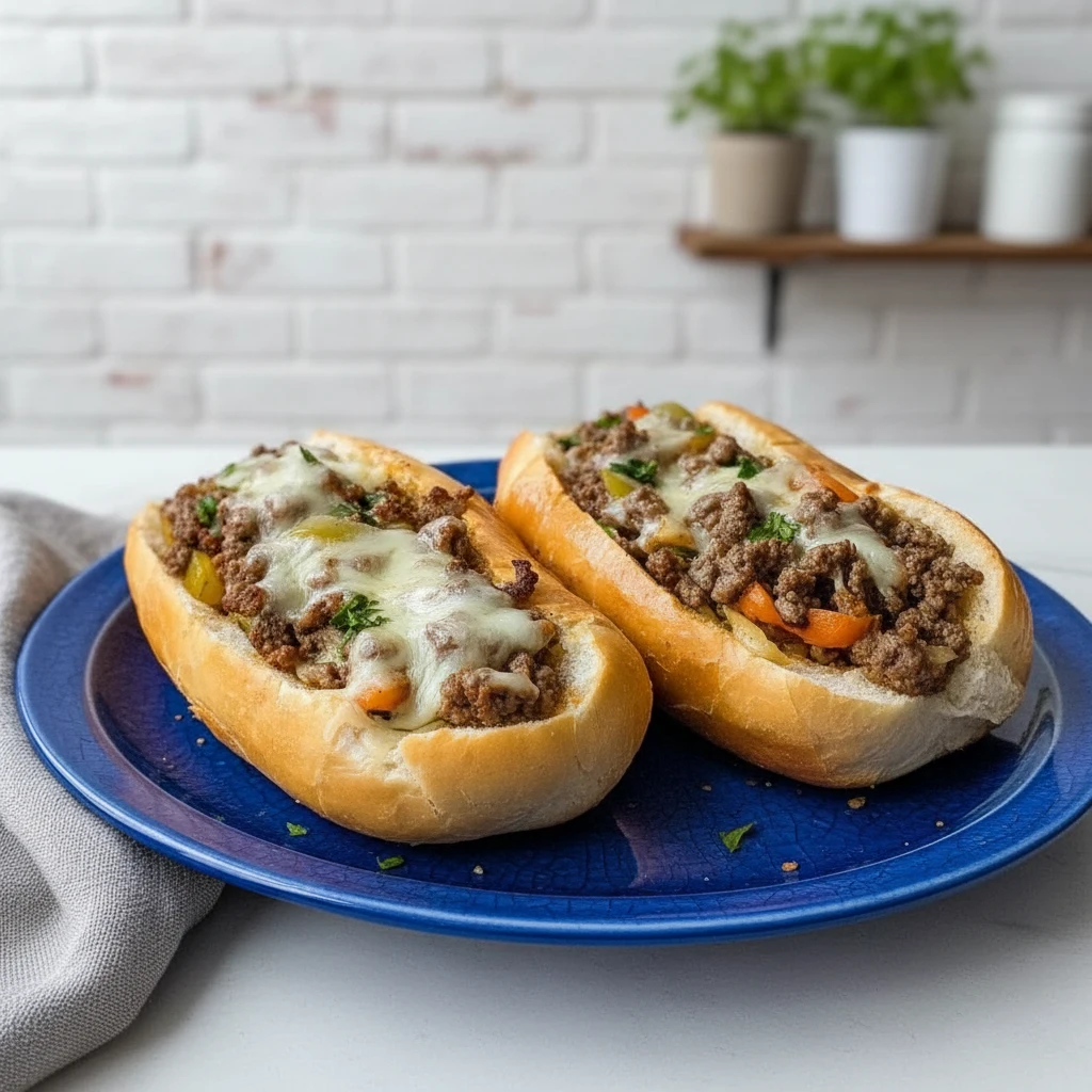 Ground Beef Philly Cheesesteak