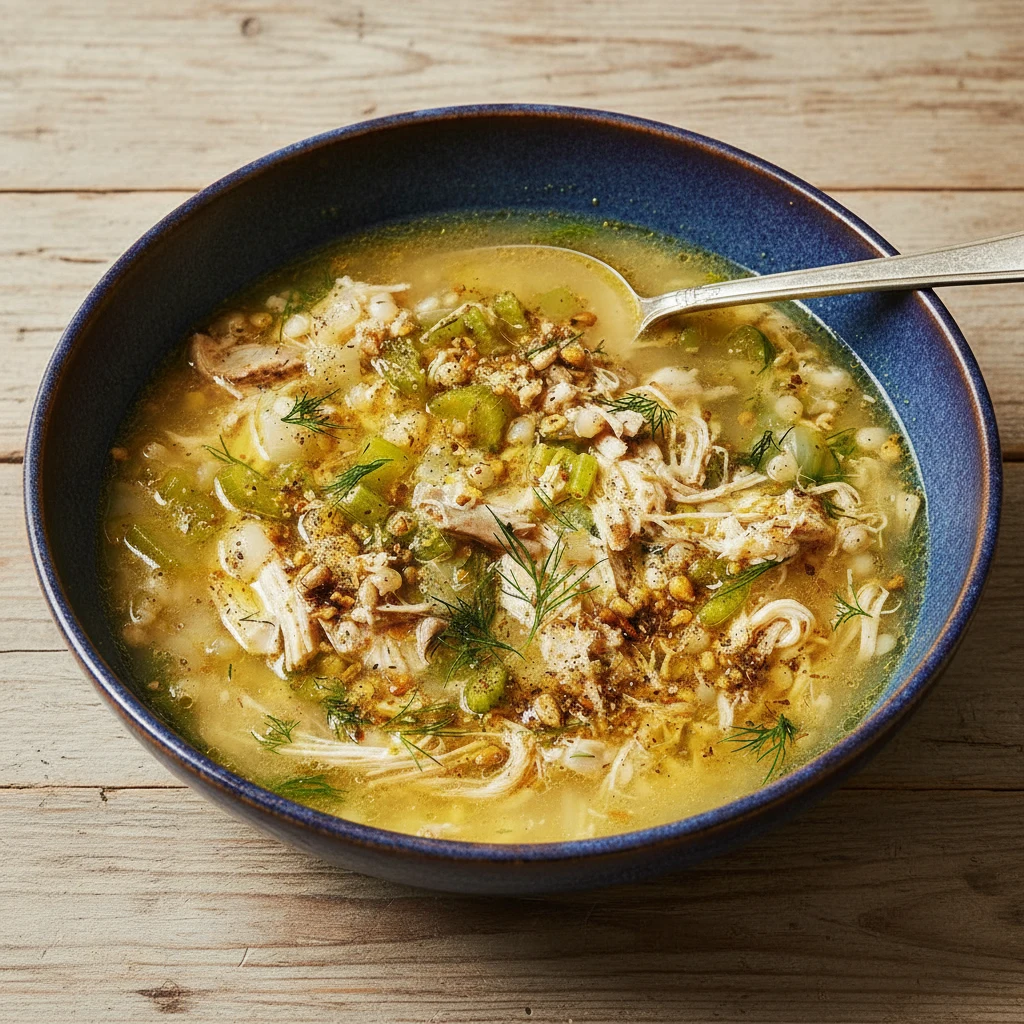 Lemon Chicken Couscous Soup