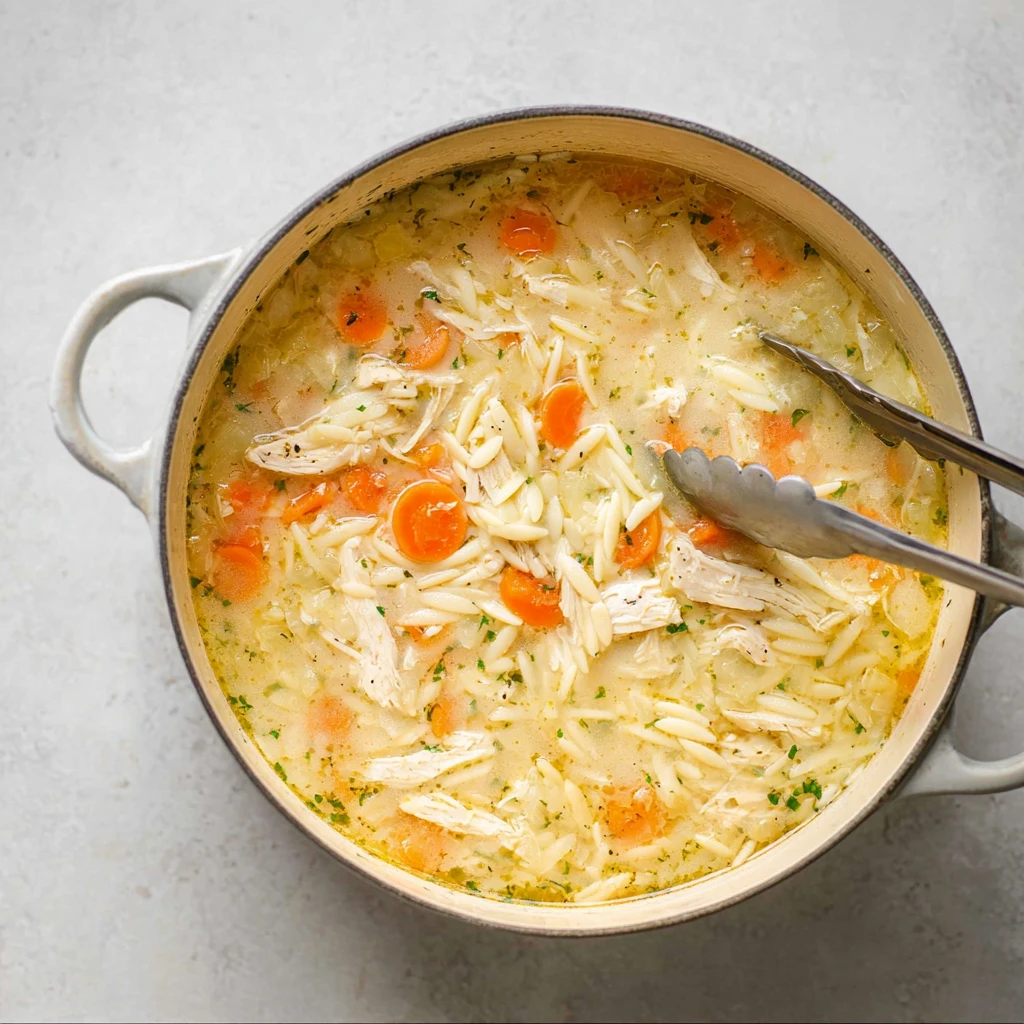 Lemon Chicken Orzo Soup