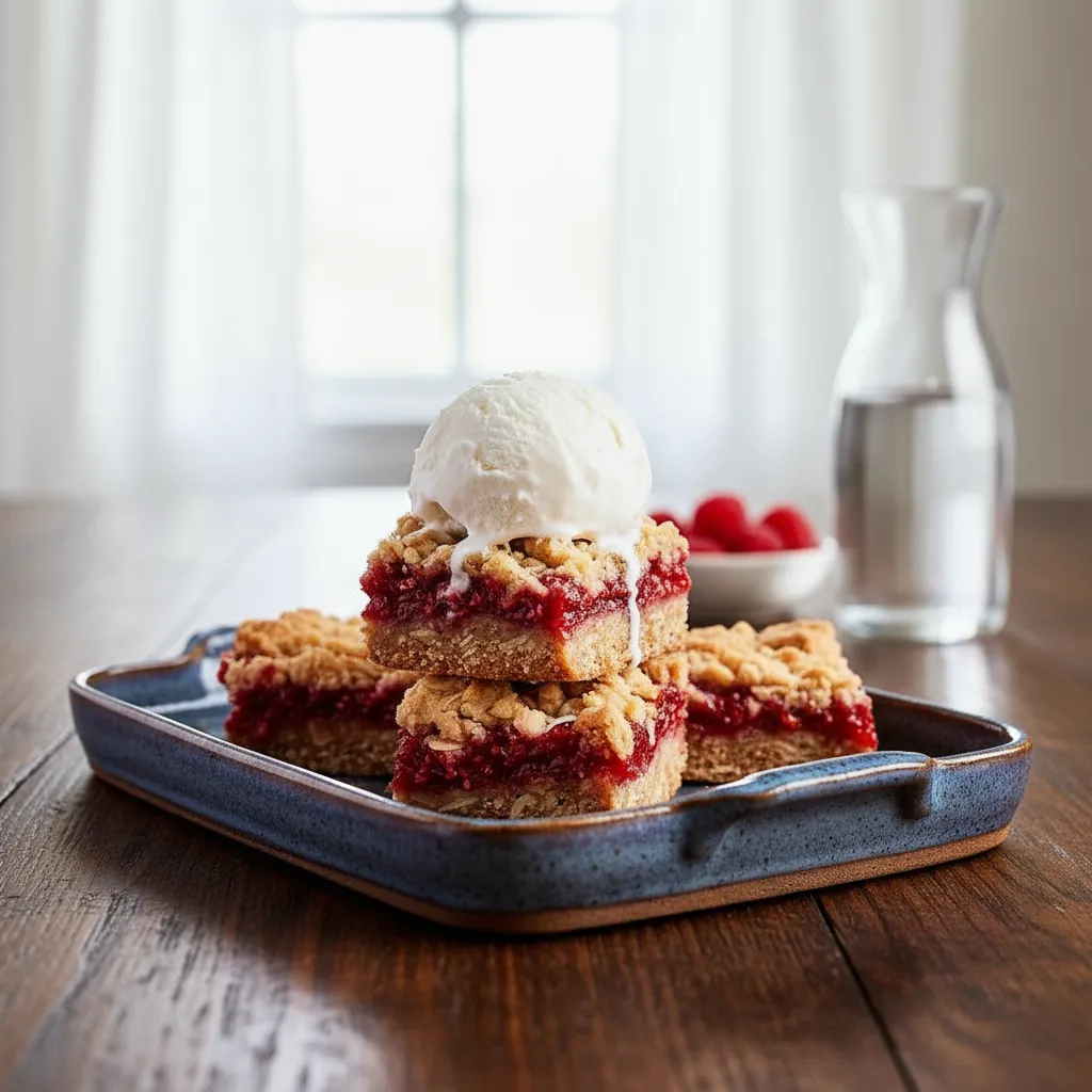 Raspberry Crumble Bars – Buttery, Jammy & Easy Summer Favorite 4 Raspberry Crumble Bars