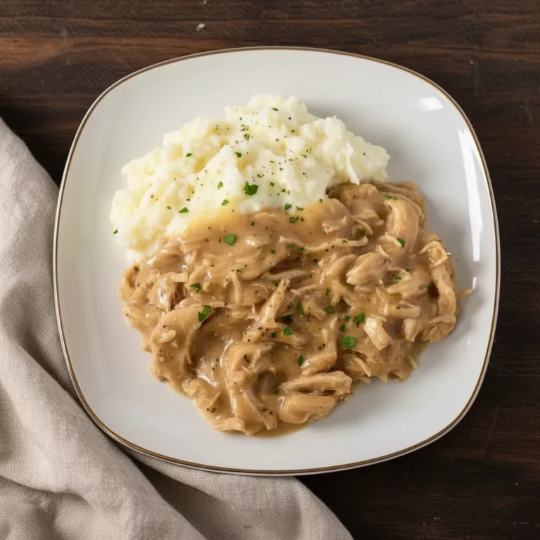 Shredded Chicken with Gravy