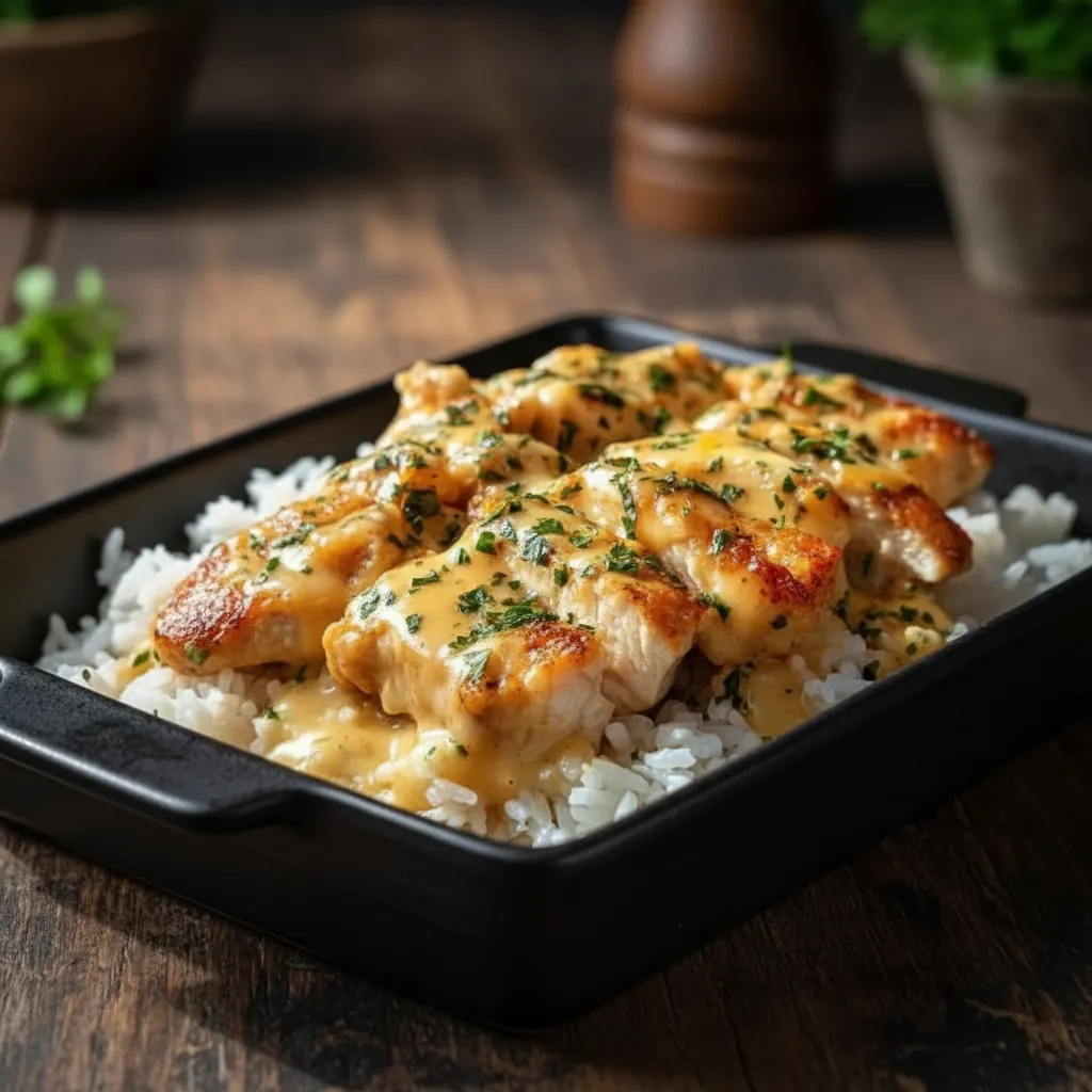 Smothered Chicken and Rice