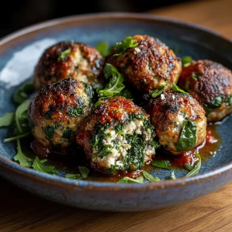 Spinach Garlic Meatballs