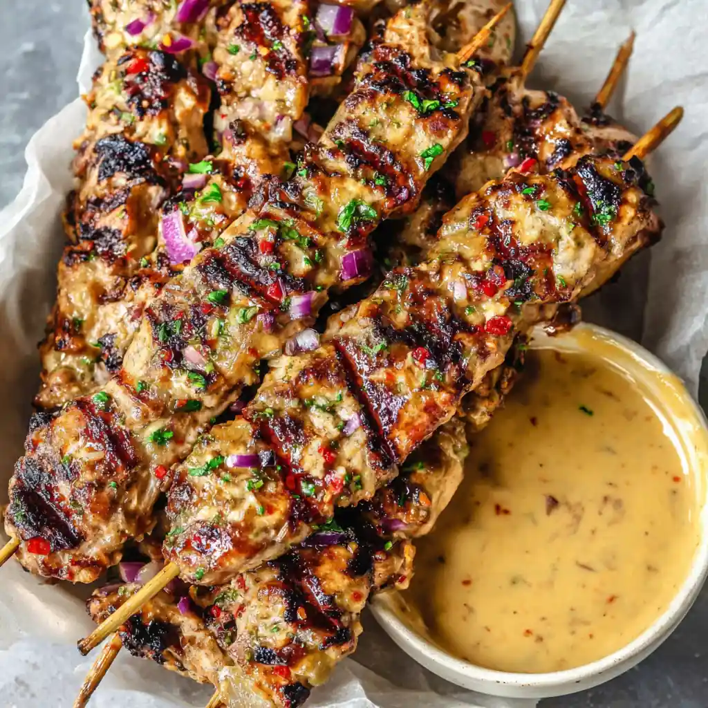 Bang Bang Chicken Skewers