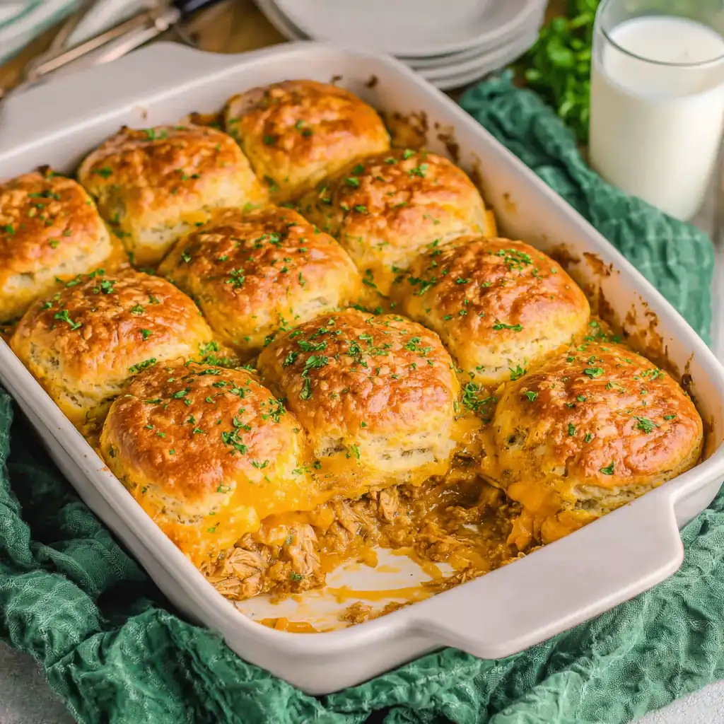 Cheesy chicken crescent rolls