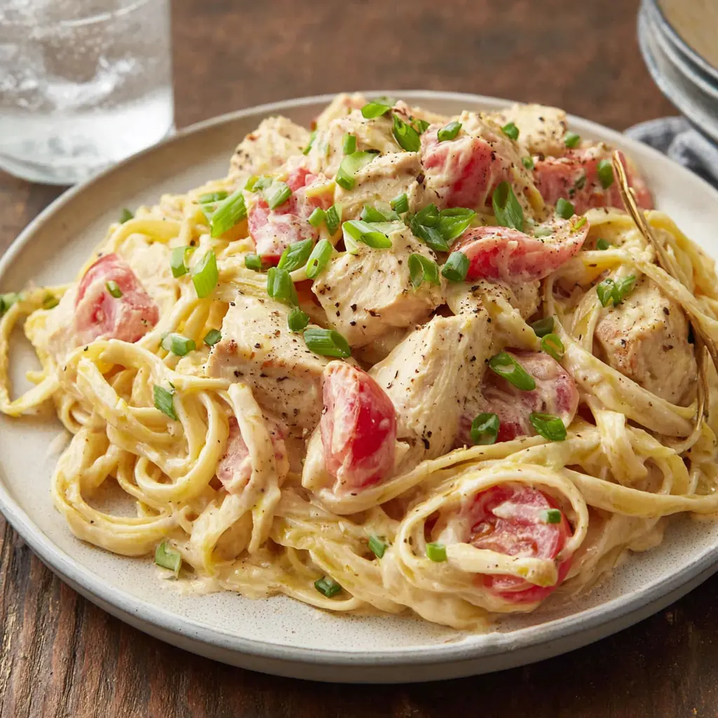 Chicken spaghetti with Rotel