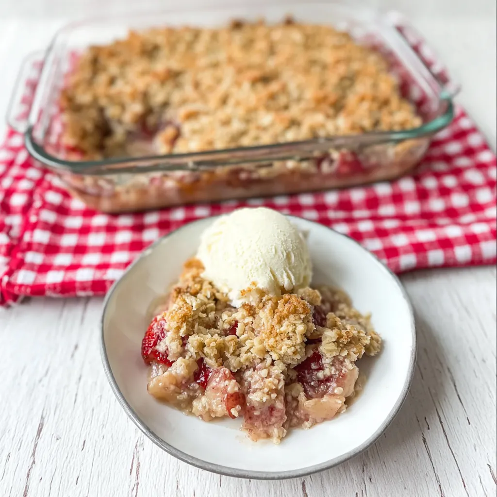 Classic Rhubarb Crisp Recipe – Easy & Traditional Dessert 4 Classic Rhubarb Crisp