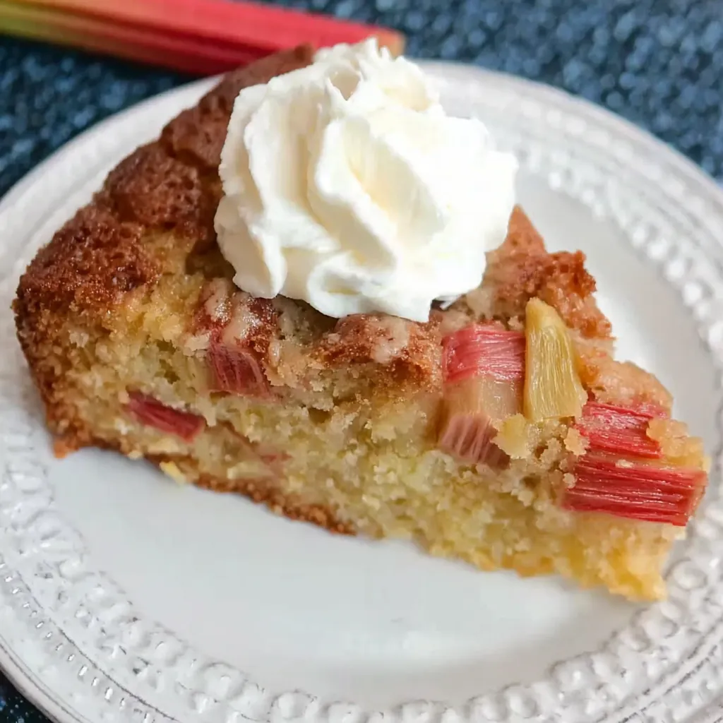 Crustless Rhubarb Pie