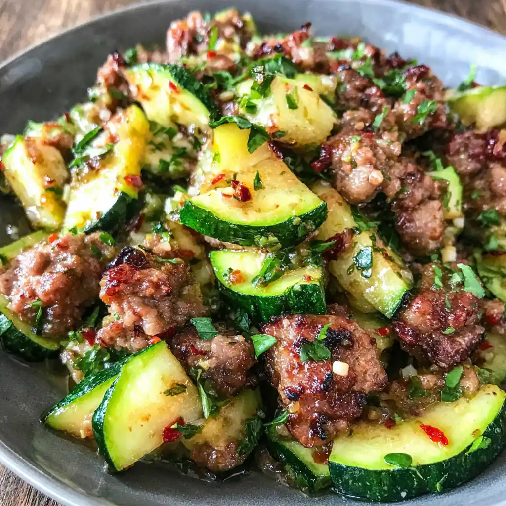 Garlic Butter Steak and Zucchini
