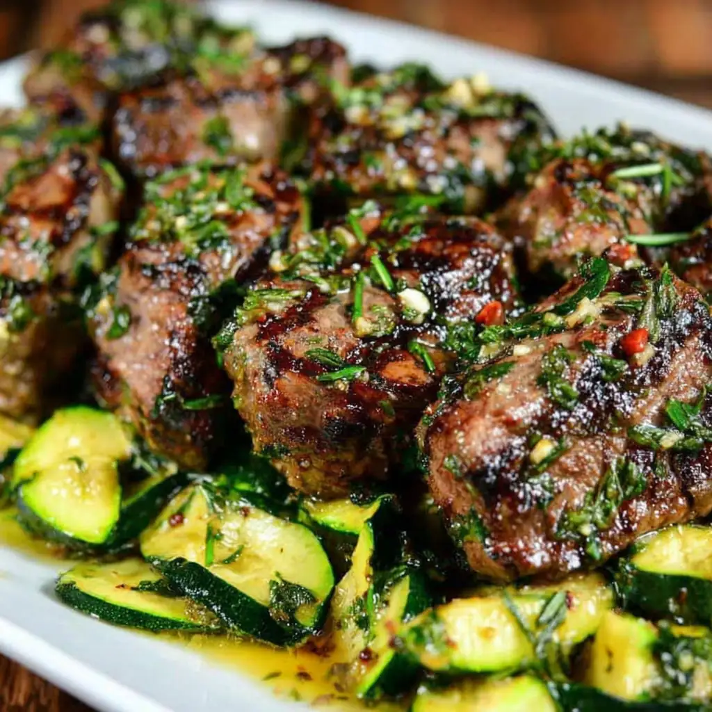 Garlic Butter Steak and Zucchini – Quick and Easy Dinner 4 Garlic Butter Steak and Zucchini