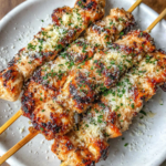 Garlic Parmesan Chicken Skewers