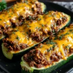 Ground Beef Zucchini Boats