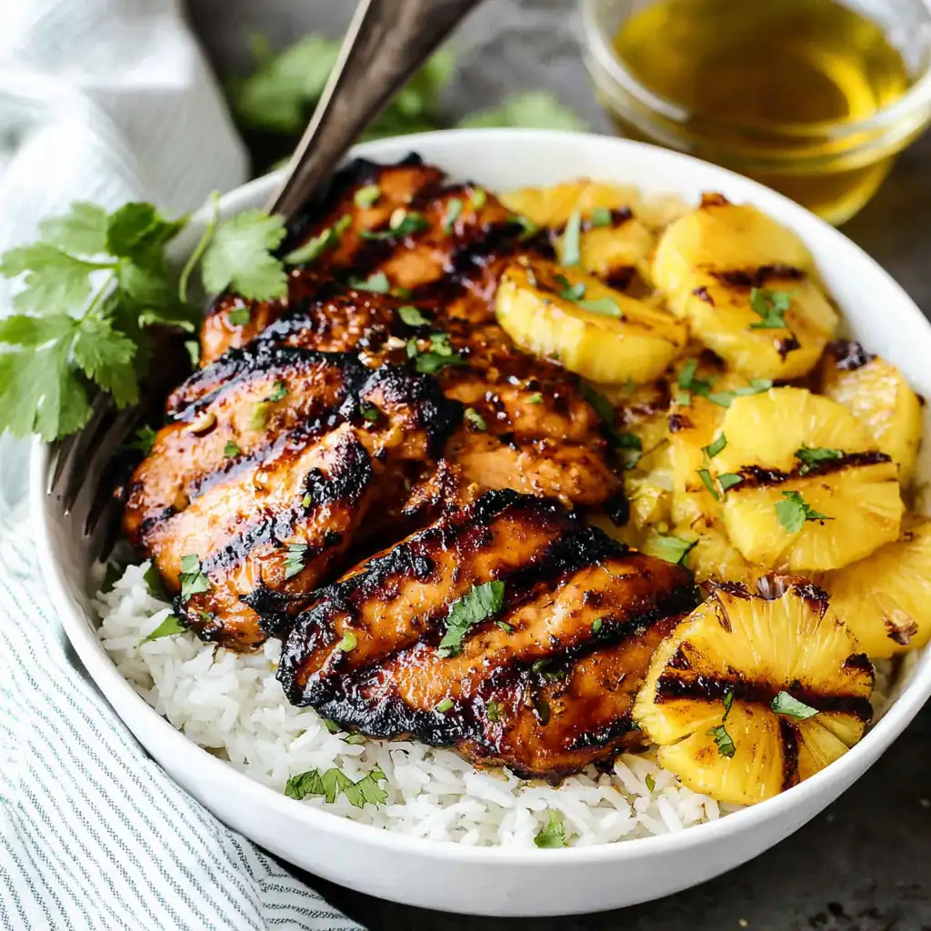 Hawaiian Chicken with Coconut Rice – Sweet Tropical Dinner Recipe 4 Hawaiian Chicken