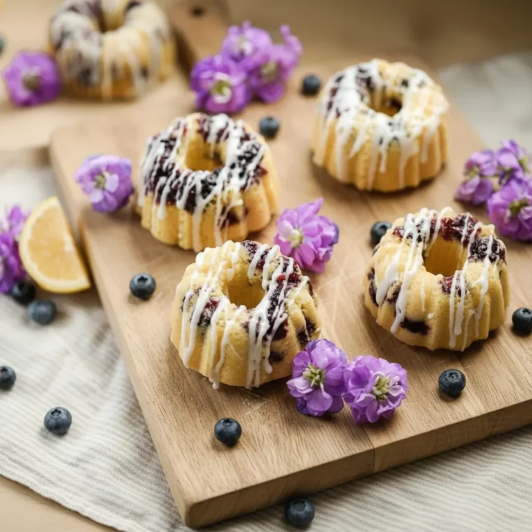 Mini Blueberry Lemon Bundt Cakes